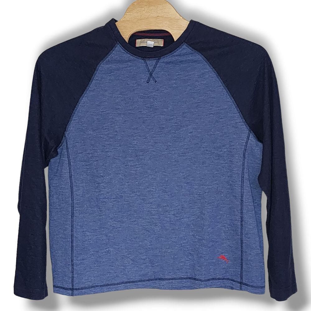 Tommy Bahama Sweater Mens XL Long Sleeve Sweatshirt Blue Navy Crew Neck Outdoors - Picture 2 of 6